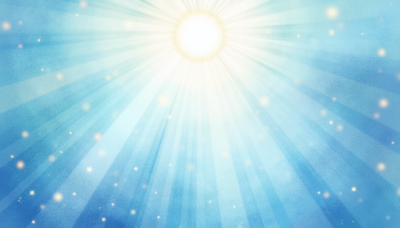 A soft, ethereal illustration for the aura colour reading "Blue aura personality". A blue aura is often read as a signature of calm depth, communication, and emotional sensitivity, pointing to someone who leads with feeling, listens well, and seeks harmony. It carries strengths of empathy and expression alongside a shadow side of withdrawal or emotional overwhelm.