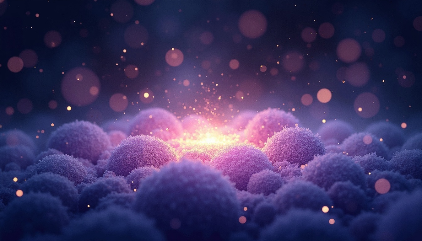 A soft, ethereal illustration for the aura colour reading "Dark purple aura meaning". A dark purple aura speaks of a rich, inward-turning spirituality paired with a strong will, suggesting someone who feels deeply, thinks independently, and often carries an air of mystery or quiet intensity around them.