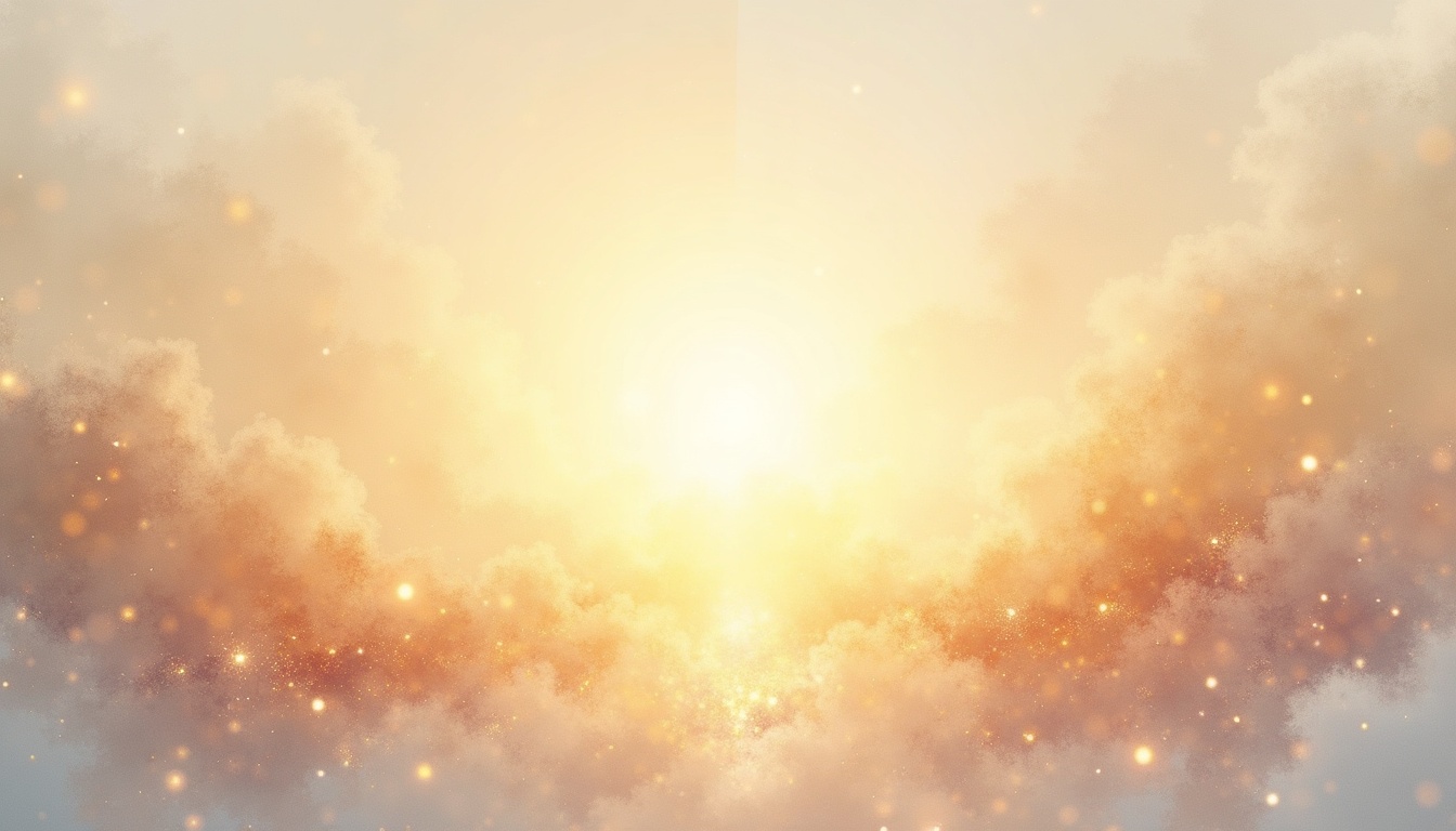 A soft, ethereal illustration for the aura colour reading "Gold aura meaning". A gold aura speaks of a soul in touch with its own worth and wisdom, often carrying a quiet, radiant confidence that others feel before they can name it. It signals a season of illumination, purpose, or spiritual attainment, though it can shadow into pride or detachment if the glow becomes armor.