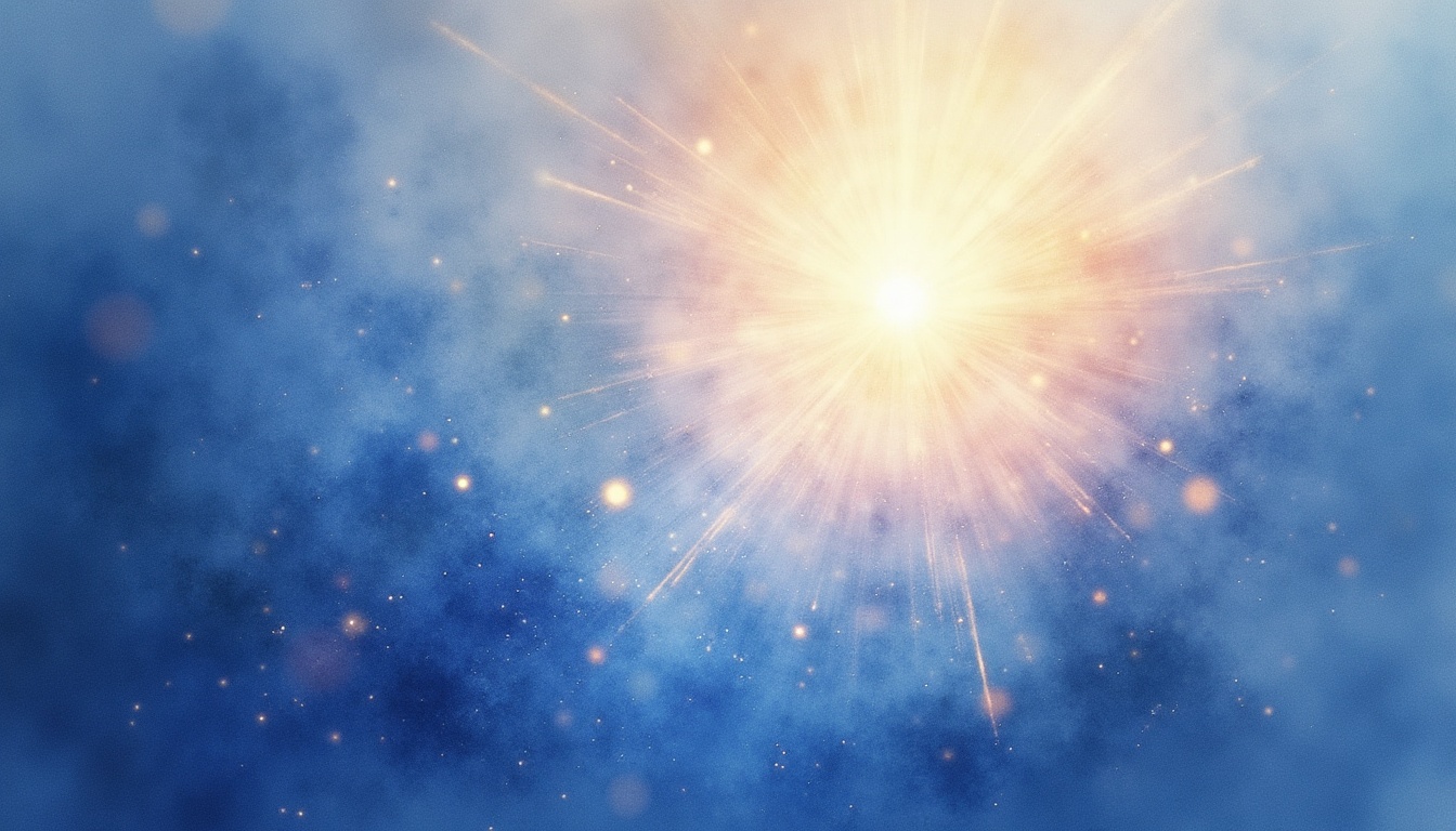 A soft, ethereal illustration for the aura colour reading "Indigo aura personality". An indigo aura speaks to a mind and spirit tuned toward depth, intuition, and quiet authority, blending the calm of blue with the perception of violet. It suggests someone who feels things deeply, sees patterns others miss, and often walks a path of inner searching rather than outward display.
