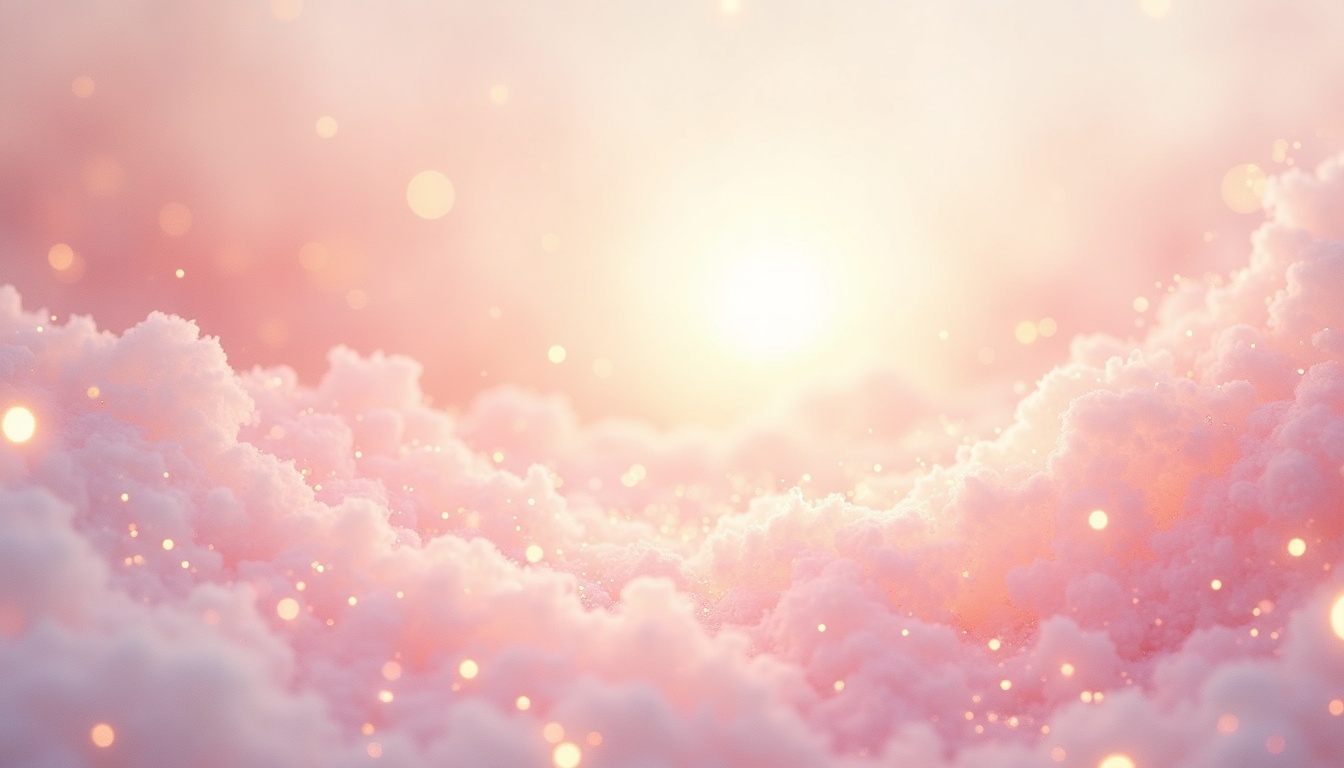 A soft, ethereal illustration for the aura colour reading "Pink aura meaning". A pink aura speaks to the language of the heart in its gentler registers: tenderness, affection, innocence, and a wish to be close to others without pretense. It suggests a temperament tuned to warmth and beauty rather than conquest or ambition.