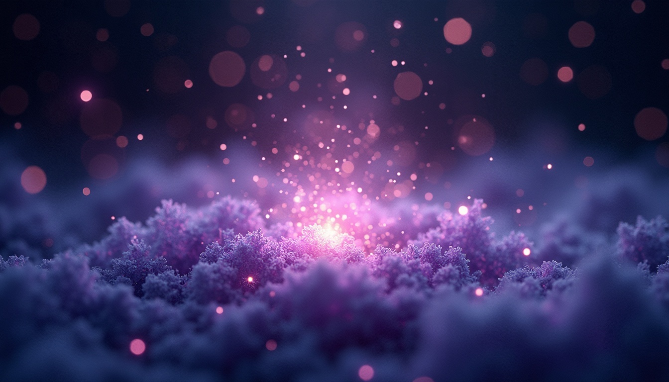 A soft, ethereal illustration for the aura colour reading "Purple aura personality". A purple aura is often read as a signature of the visionary and the seeker, someone whose imagination, intuition, and spiritual curiosity run close to the surface. It speaks to a rich inner world, natural sensitivity, and a pull toward meaning beyond the material.