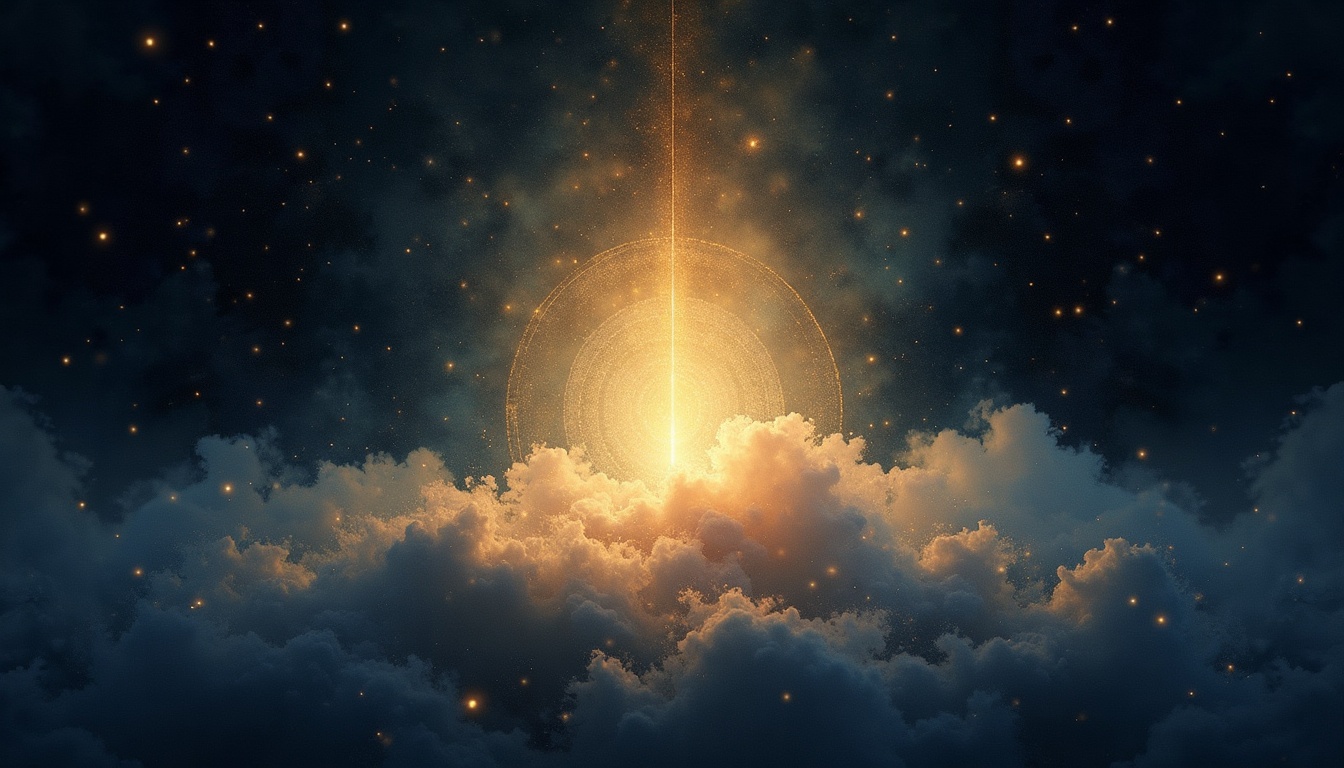 A soft, ethereal illustration for the aura colour reading "Violet aura meaning". A violet aura is often read as the signature of a visionary spirit, someone whose inner world runs rich with imagination, intuition, and a hunger for meaning beyond the everyday. It blends the calm depth of blue with the fiery inspiration of red, suggesting a temperament that is both dreamy and quietly intense.