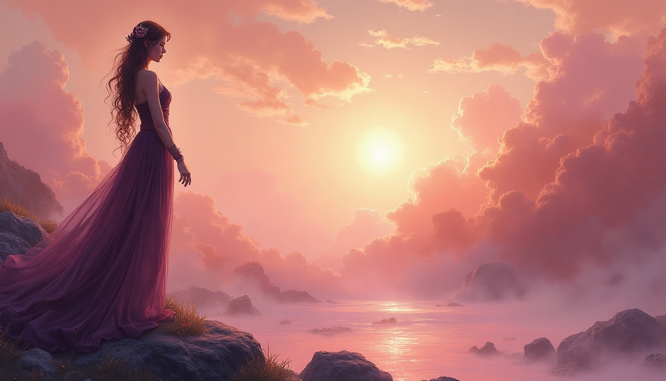 A soft, ethereal illustration for the tarot card reading "The empress tarot card". The Empress speaks to a season of nurturing, creative unfolding, and abundance, whether she appears in answer to a question about love, career, or personal growth. Reversed, she points to blocked creativity or depleted self-care, inviting a gentler return to your own needs.