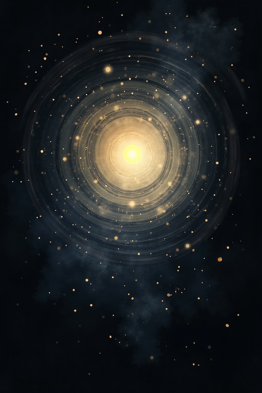A soft, ethereal illustration for the aura colour reading "Black aura meaning". A black aura is one of the most misunderstood readings, often pointing not to malice but to depletion, protection, or a deep need for retreat and renewal. It speaks of a temperament that has been shielding itself, sometimes for so long that the shielding has become its own weather system.