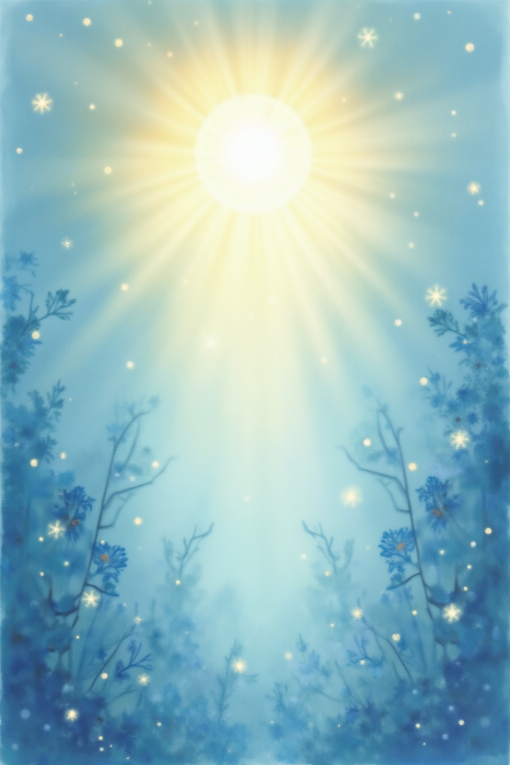 A soft, ethereal illustration for the aura colour reading "Dark blue aura meaning". A dark blue aura speaks of deep introspection, quiet authority, and an inner life rich with thought and feeling, often belonging to someone who leads with calm conviction rather than noise.