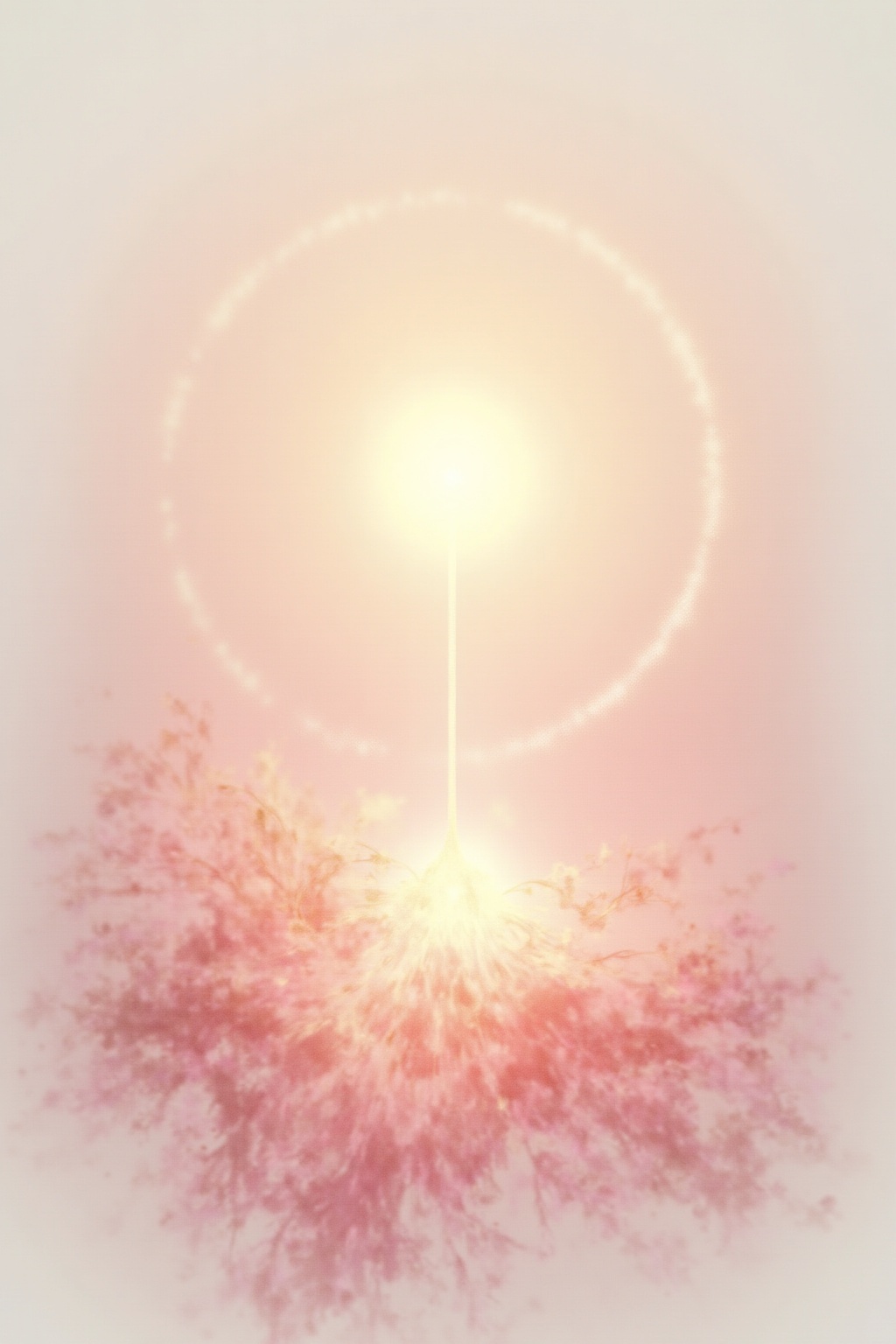 A soft, ethereal illustration for the aura colour reading "Hot pink aura meaning". A hot pink aura speaks of vivid, unguarded affection and a bright, almost electric warmth toward life. It marks someone whose heart is worn openly, whose enthusiasm is contagious, and whose sensitivity runs as deep as its shine runs bright.