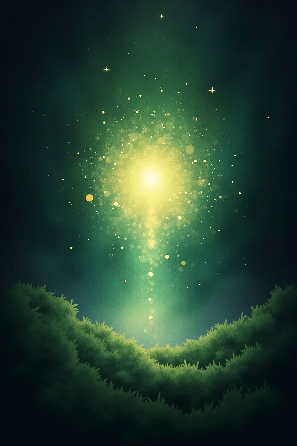 A soft, ethereal illustration for the aura colour reading "Light green aura meaning". A light green aura speaks of gentle renewal, an open heart still learning its own boundaries, and a temperament drawn to healing, growth, and quiet balance rather than drama or intensity.