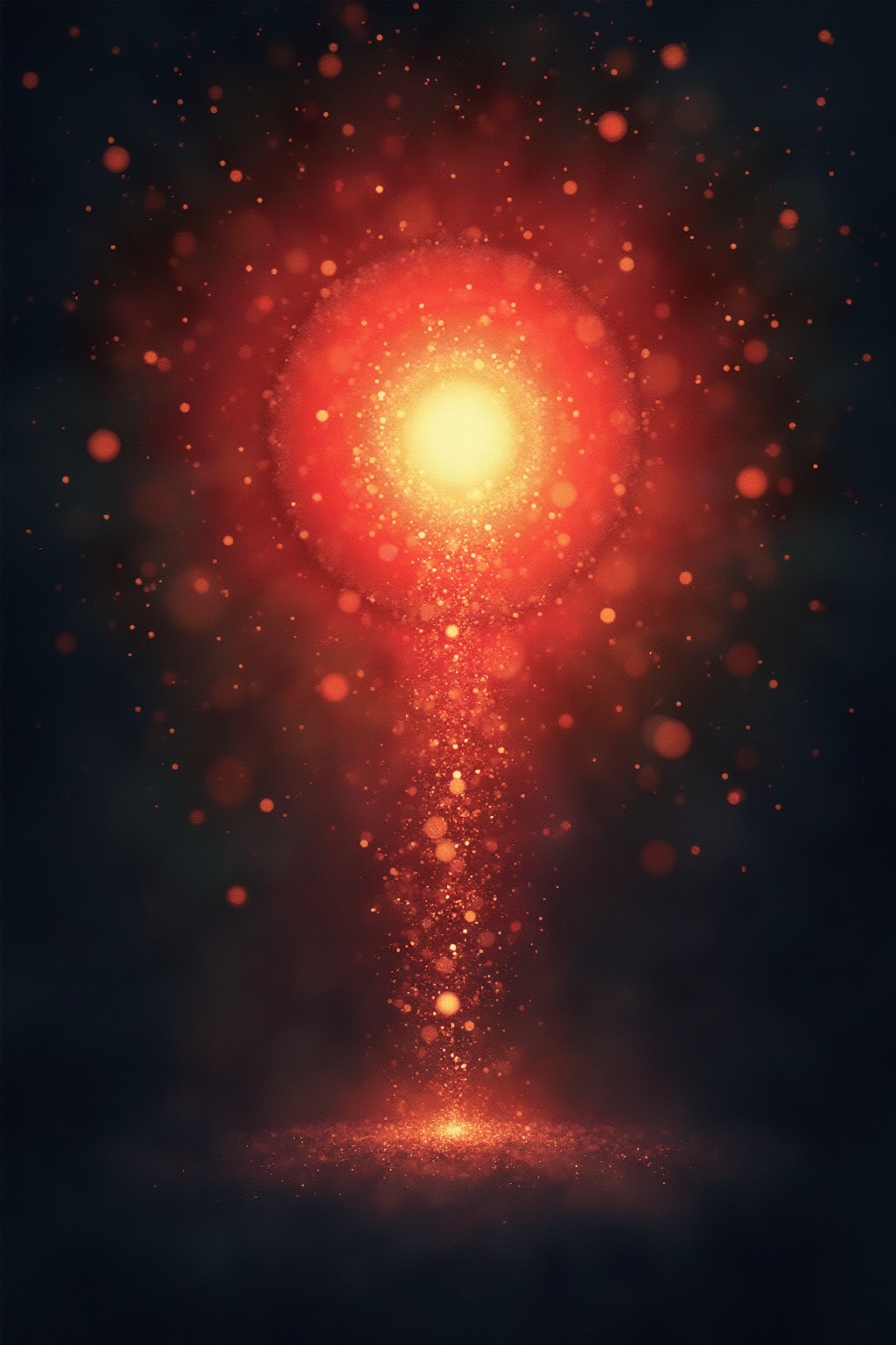 A soft, ethereal illustration for the aura colour reading "Red and orange aura meaning". A red and orange aura points to a nature that runs on vitality, appetite for life, and creative fire, blending the grounded force of red with the social, joyful warmth of orange. Together they suggest a person or moment charged with energy, ambition, and passionate self-expression, though one that benefits from mindful pacing.