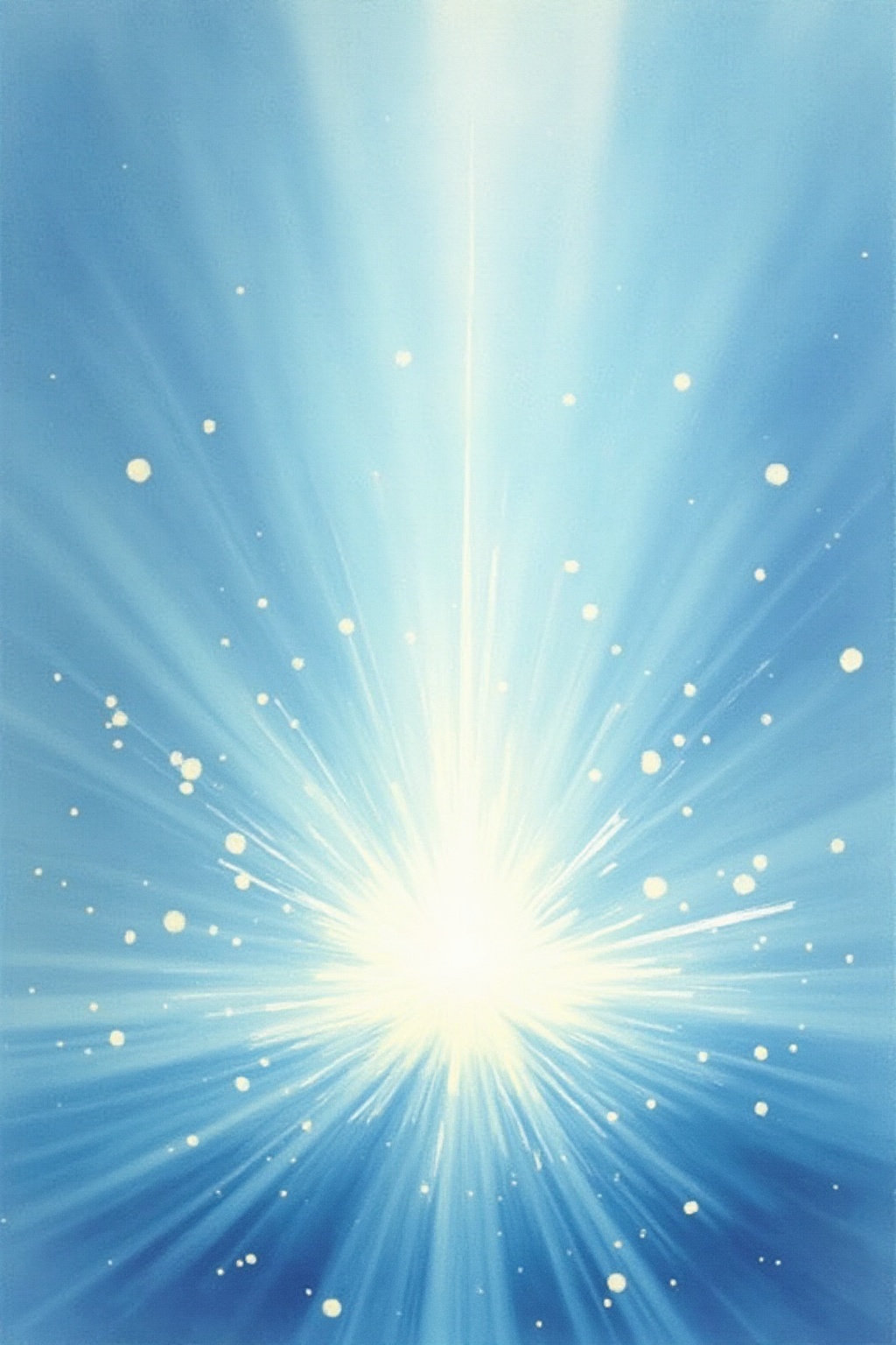 A soft, ethereal illustration for the aura colour reading "Sky blue aura meaning". A sky blue aura speaks of gentle, clear communication and a calm, open-hearted presence, someone who moves through the world with quiet honesty and a soothing, airy sensitivity to others.