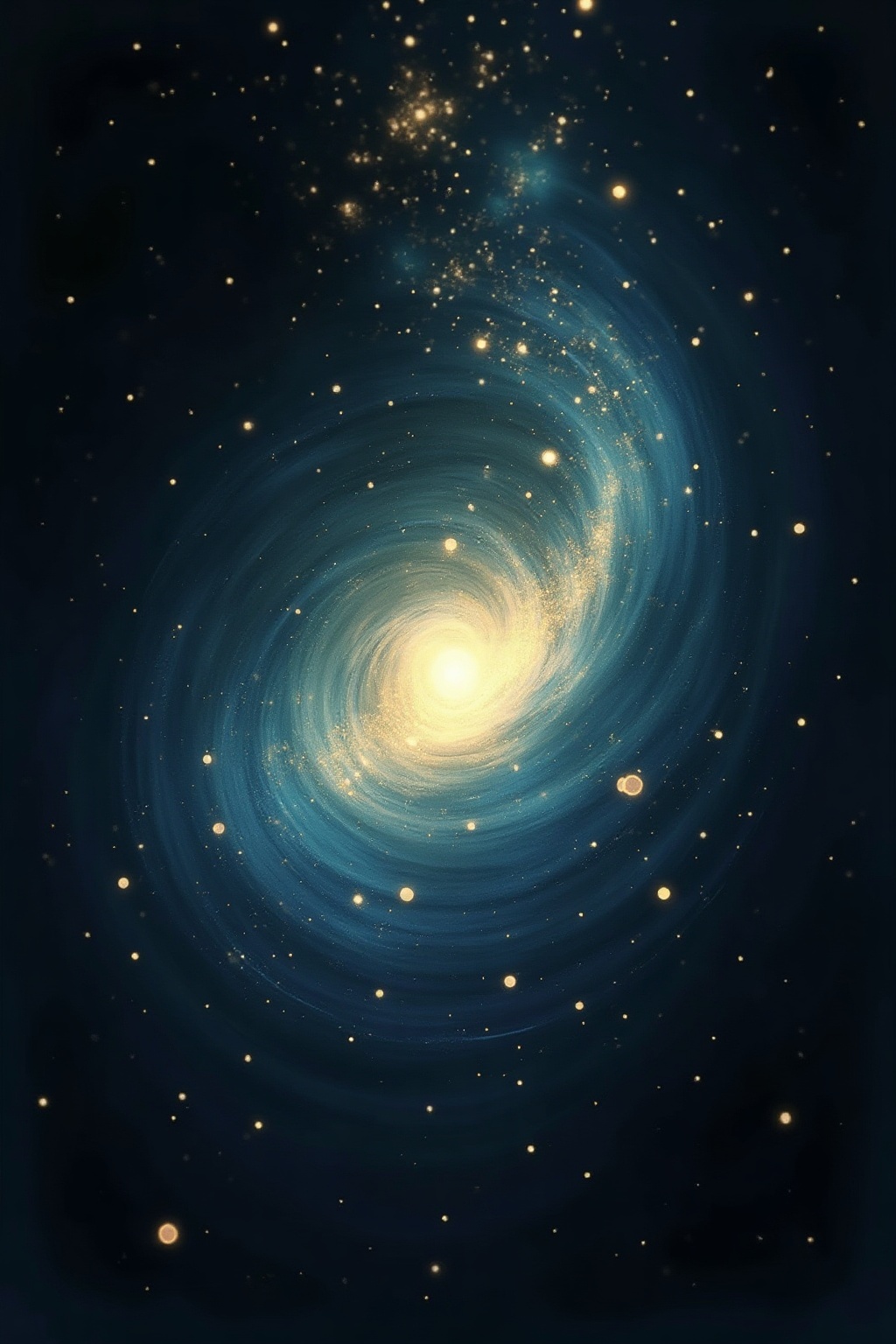 A soft, ethereal illustration for the aura colour reading "What does a blue aura mean". A blue aura is traditionally read as a marker of calm communication, emotional depth, and an inner life oriented toward truth-telling and trust. It speaks to a temperament that values peace, sincerity, and quiet strength over noise or spectacle.