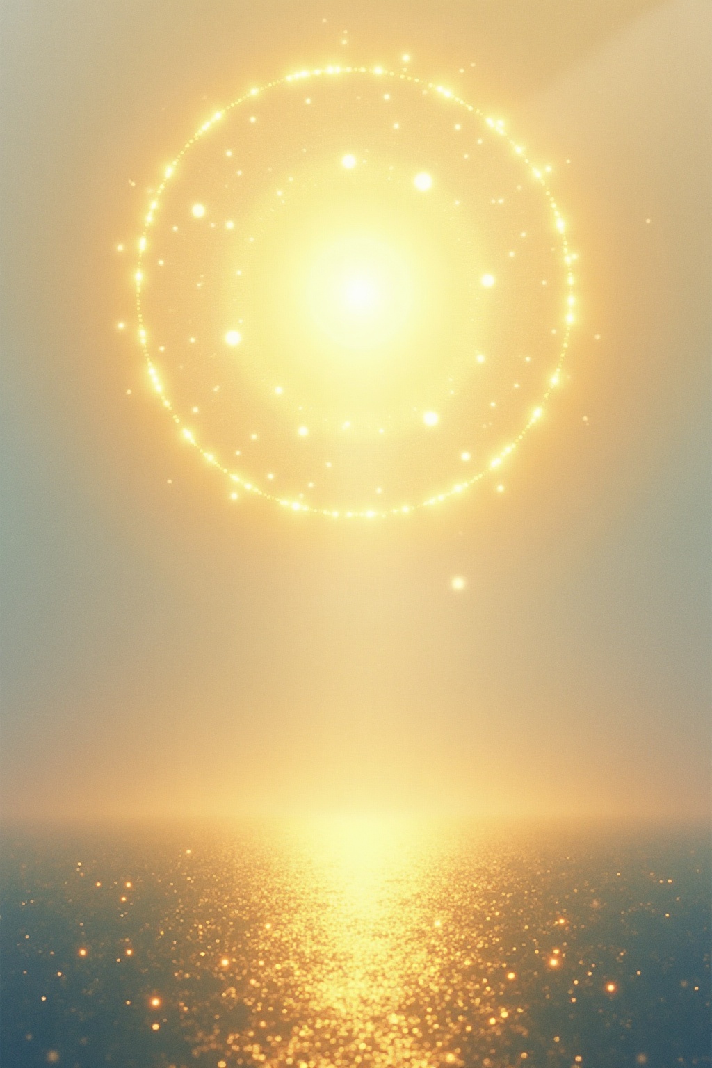 A soft, ethereal illustration for the aura colour reading "Yellow aura meaning". A yellow aura is often read as a signal of mental brightness, optimism, and creative vitality, a colour associated with people who think in quick sparks and radiate warmth outward. It carries a sunny, sociable strength but can shadow into anxious overthinking or a fear of dimming one's own light for others.