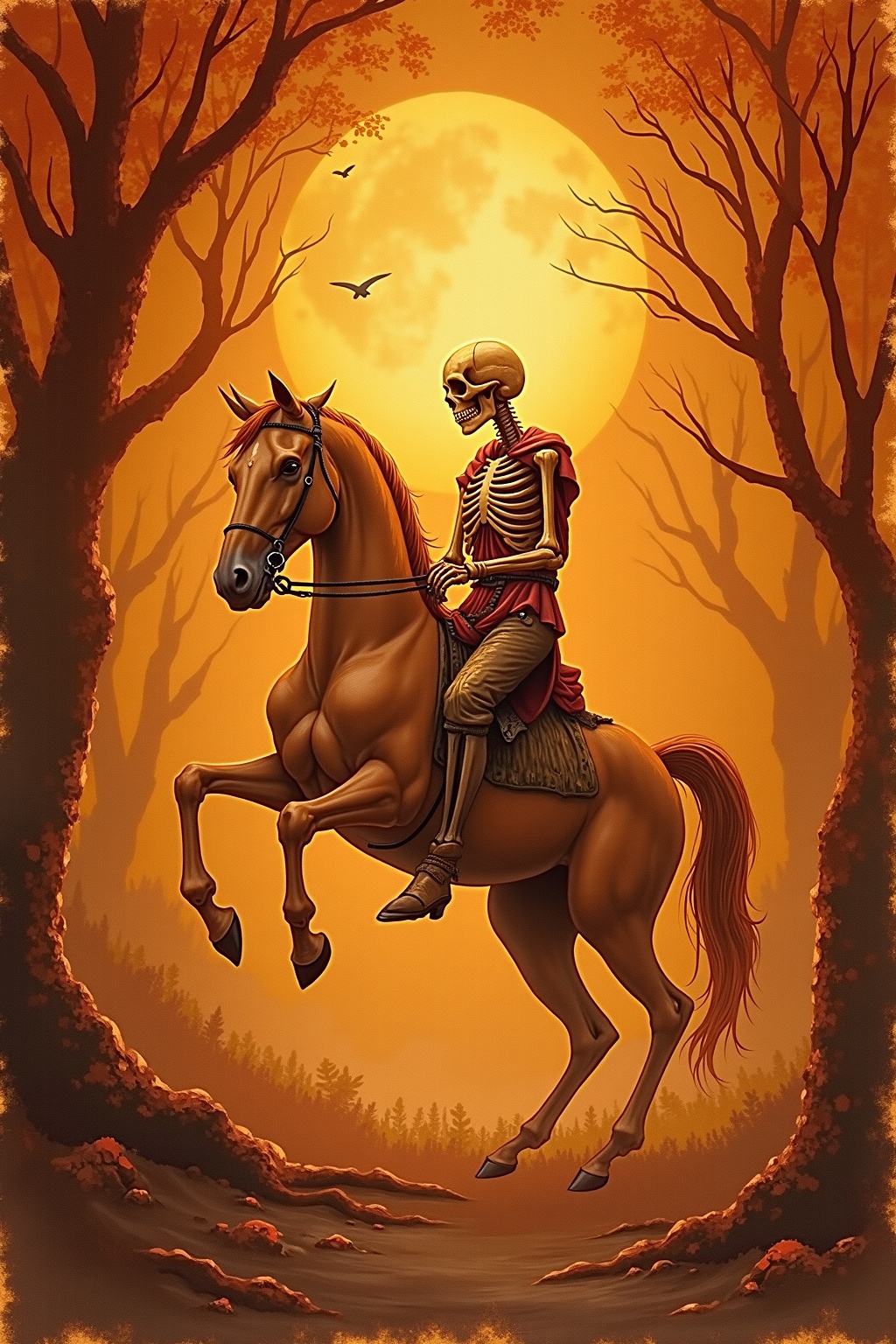 A soft, ethereal illustration for the tarot card reading "Death card meaning". The Death card rarely points to literal endings. It speaks to transformation, the natural closing of one chapter so another can begin, and the quiet courage it takes to release what no longer serves you.
