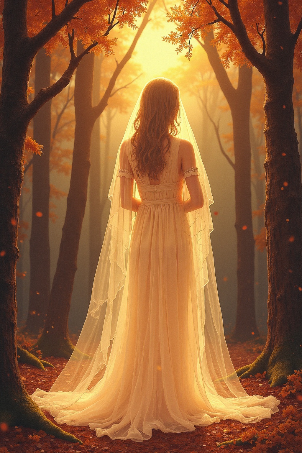 A soft, ethereal illustration for the tarot card reading "The high priestess tarot". The High Priestess invites you into the quiet space between knowing and not-yet-knowing, asking you to trust intuition over immediate answers. She represents mystery, inner wisdom, and the value of patience before action.